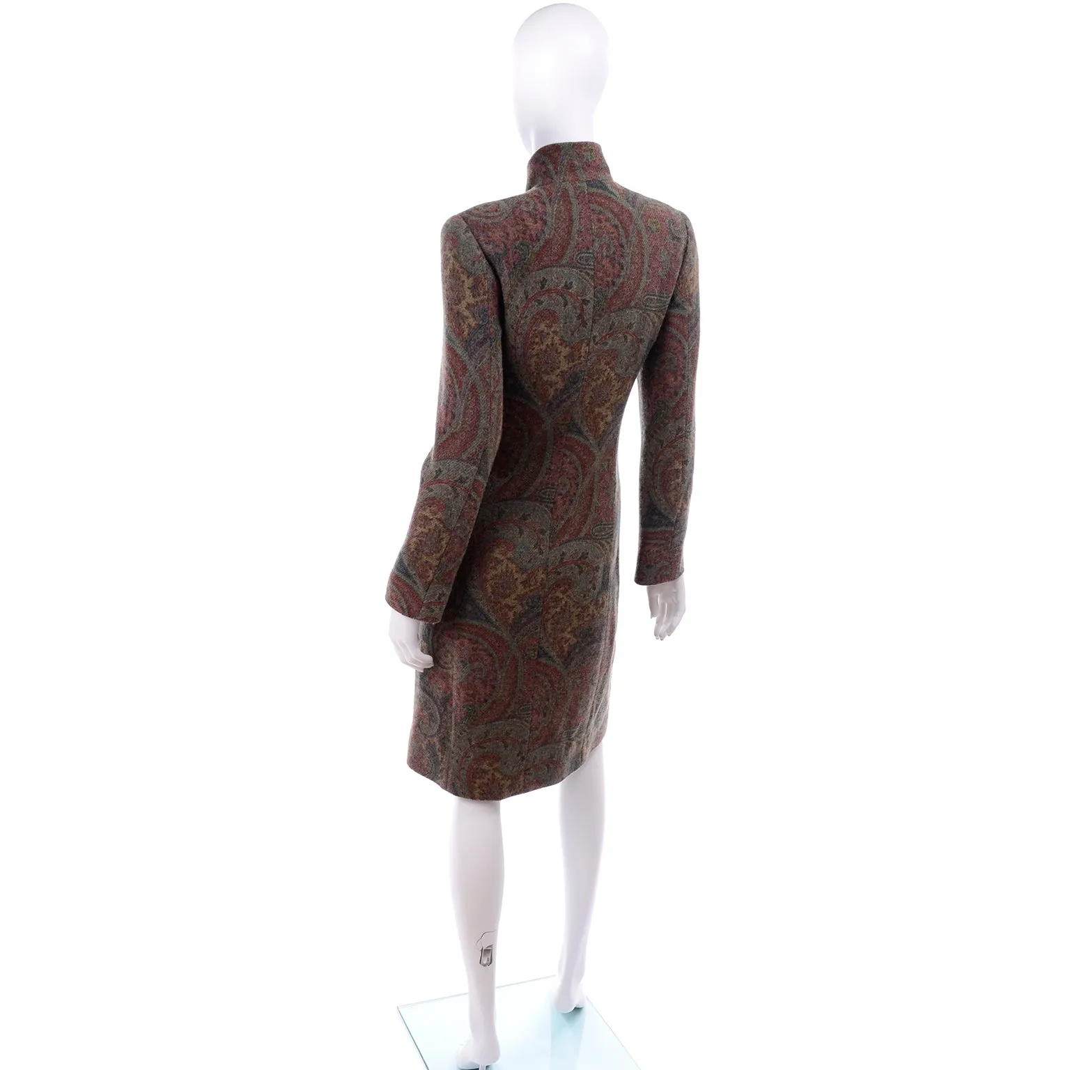 Ralph Lauren Wool Paisley Lambswool Coat Size 6