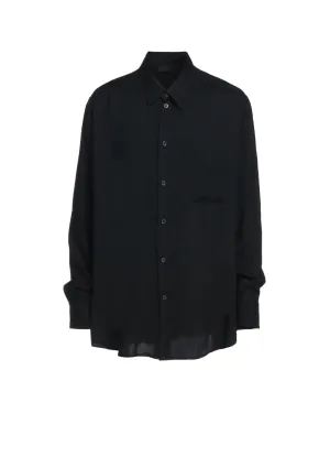 RAYON WASHER TWILL LOOSE FIT REGULAR COLLAR SHIRT