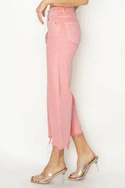 Risen Flamingo High Rise Wide Crop Pants