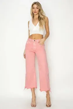 Risen Flamingo High Rise Wide Crop Pants