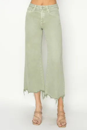 Risen Sage High Rise Wide Crop Pants