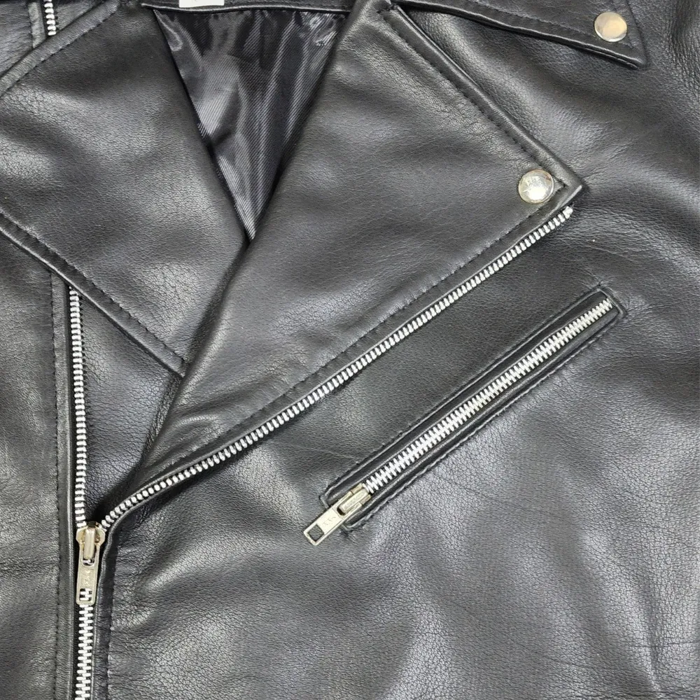 RW Authentic CowHide Brando Black Biker Wild One Leather Jacket