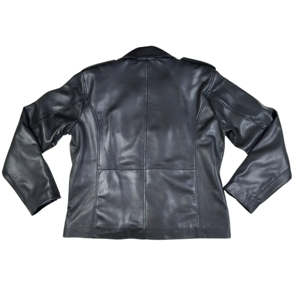 RW Authentic CowHide Brando Black Biker Wild One Leather Jacket