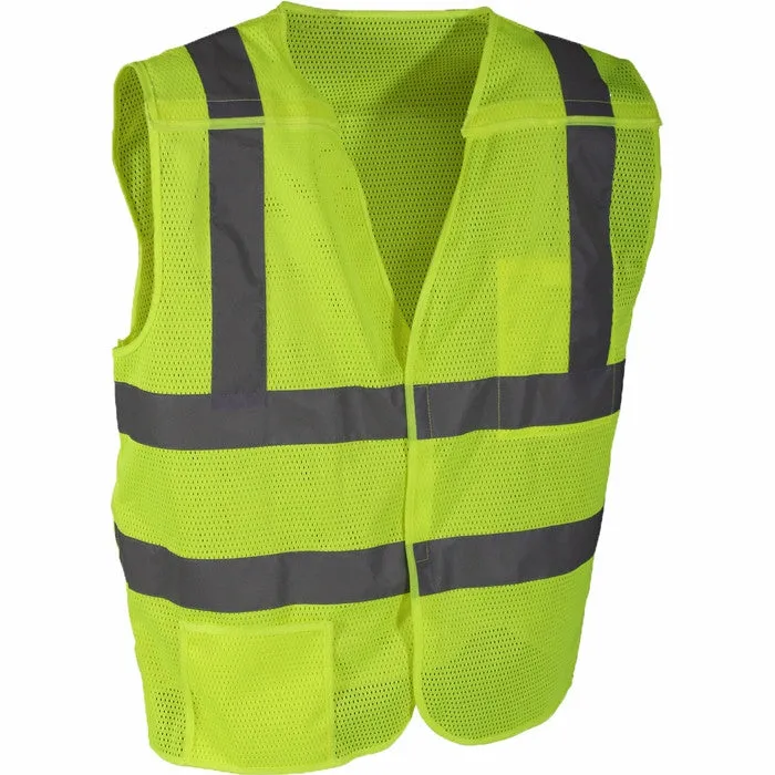 Safety Green - Reflective 5 Point Breakaway Vest