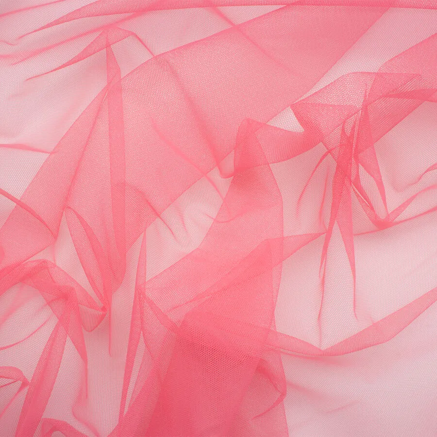 Salmon Pink Polyamide Tulle