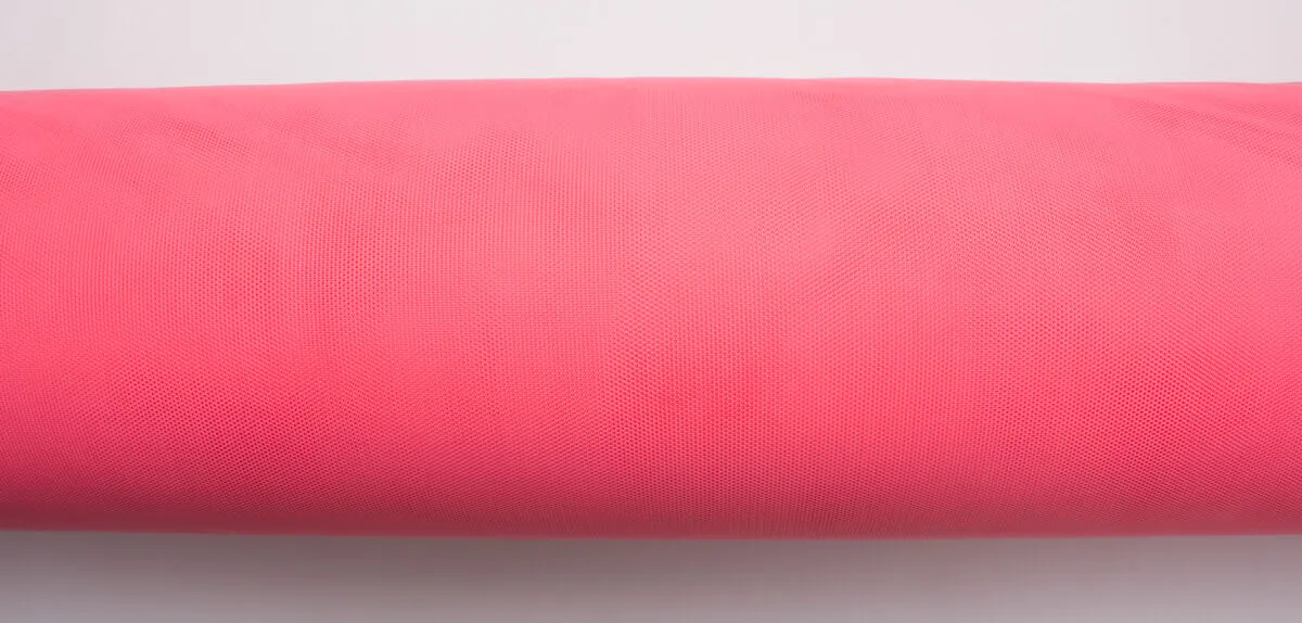 Salmon Pink Polyamide Tulle