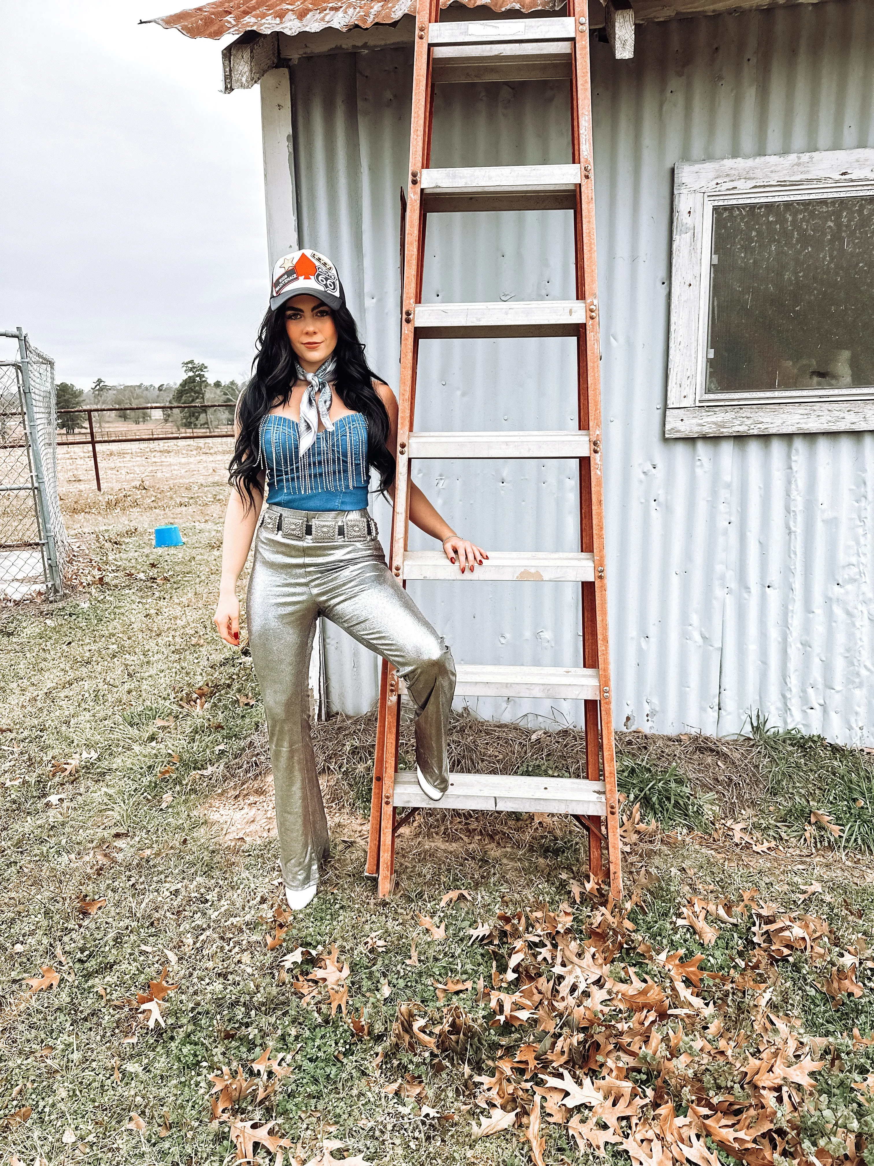 Silver metallic Lainey bottoms