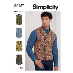 Simplicity Sewing Pattern S9457 Men's Waistcoats