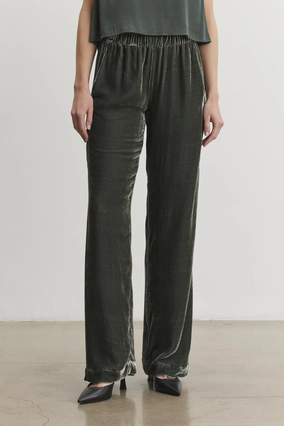 SORINE SILK VELVET PANT