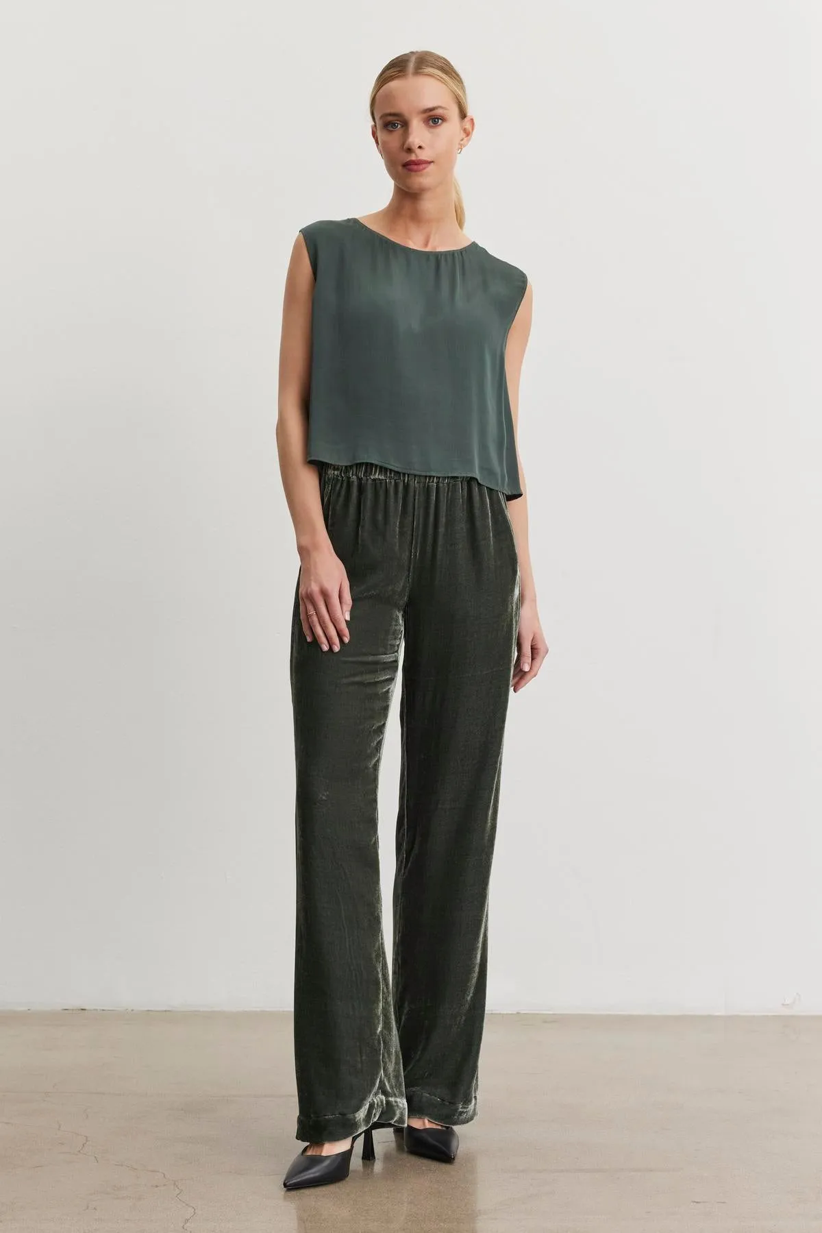 SORINE SILK VELVET PANT