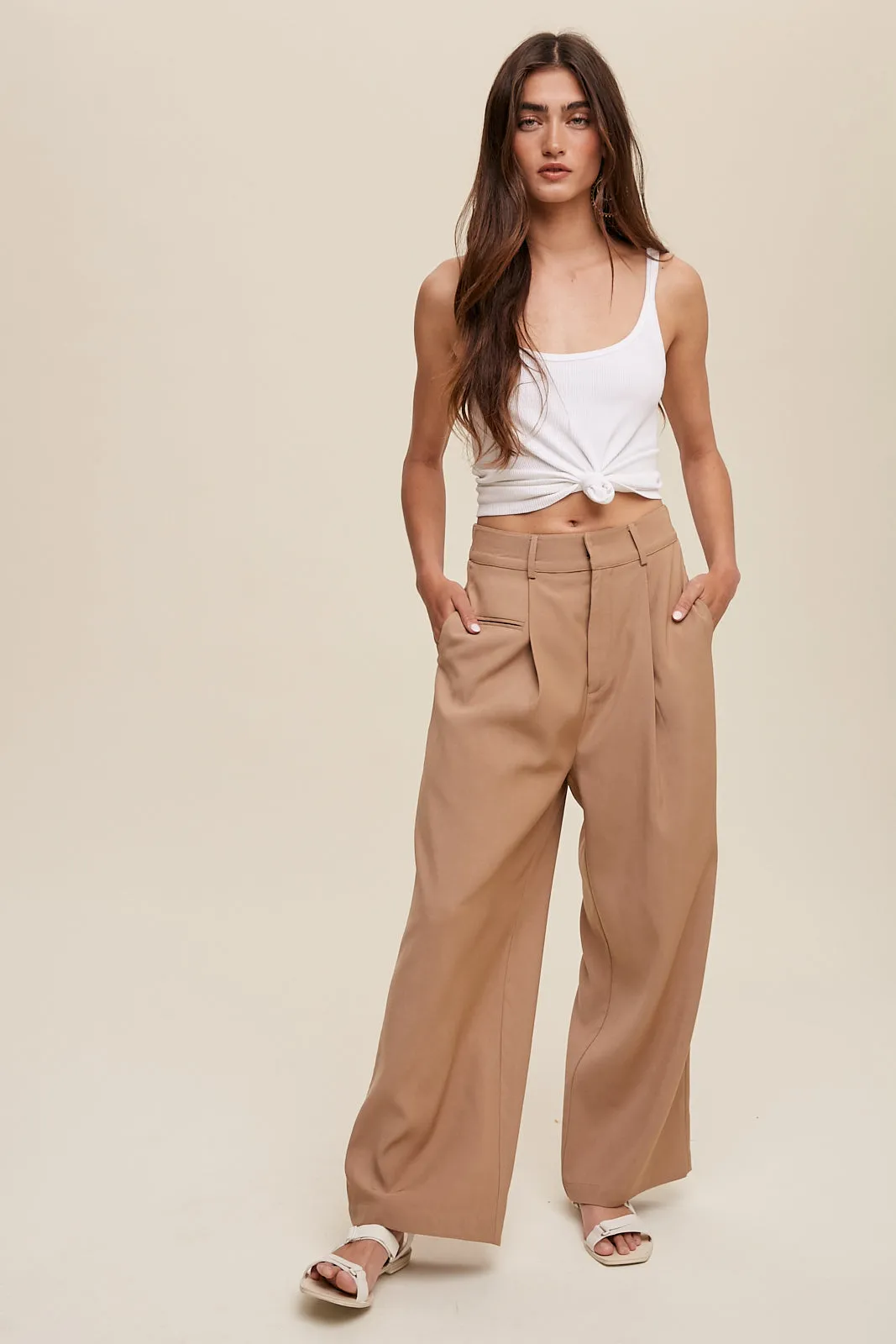 Straight Leg Trouser Pants