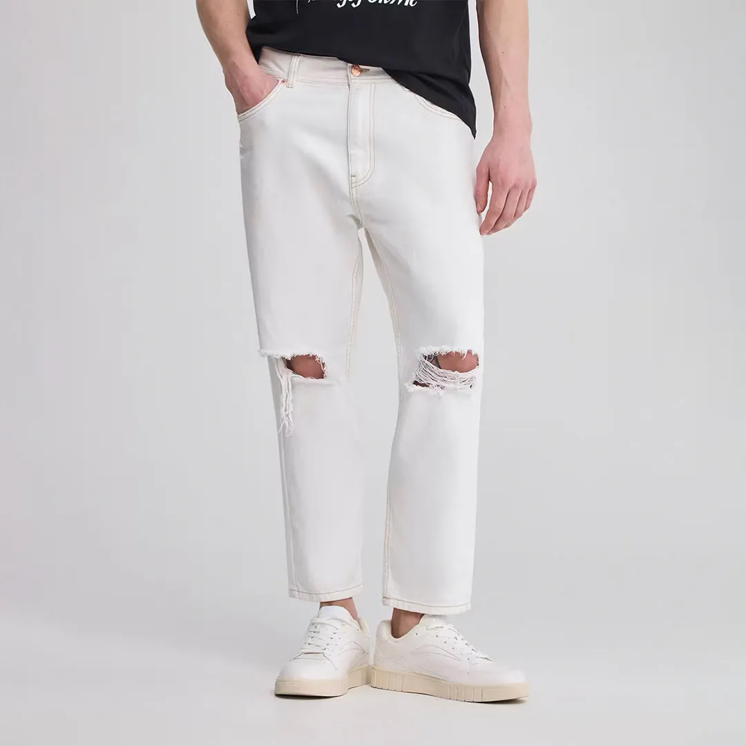 Straight Leg with Tears Jeans