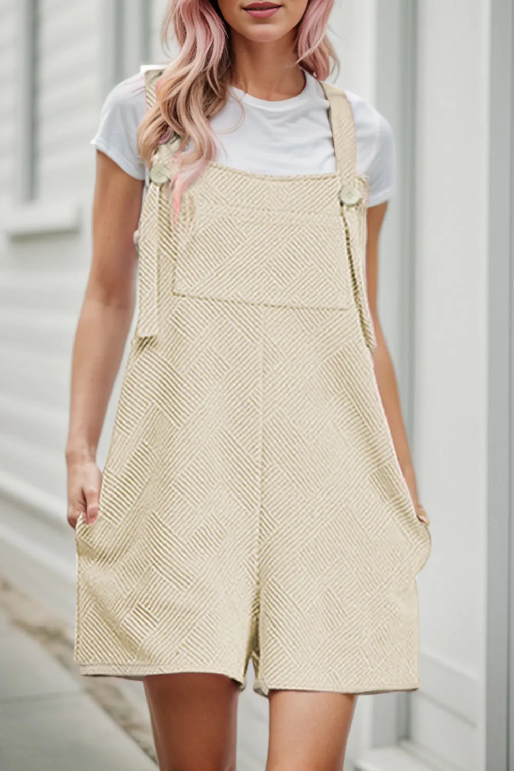 Textured Overall with Pockets