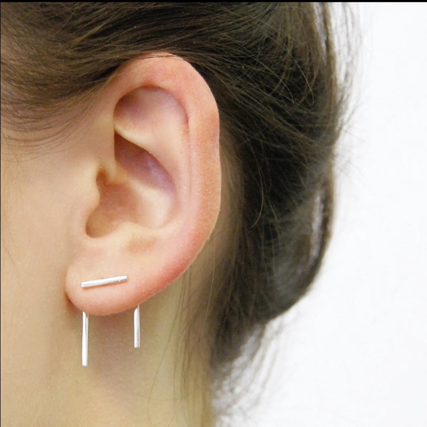 Triple Bar Sterling Silver Ear Jacket