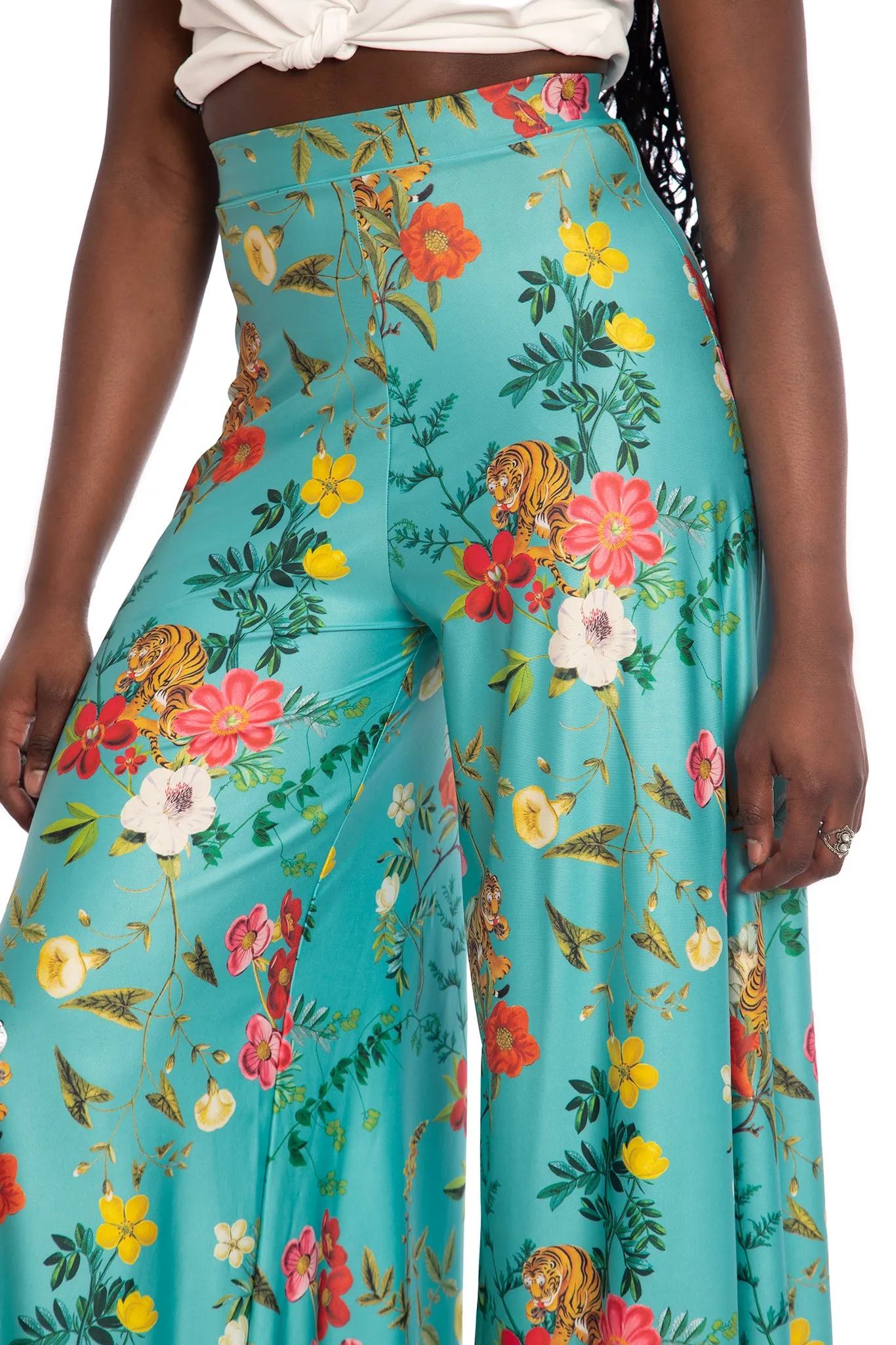 Tropical Tiger Palazzo Pants