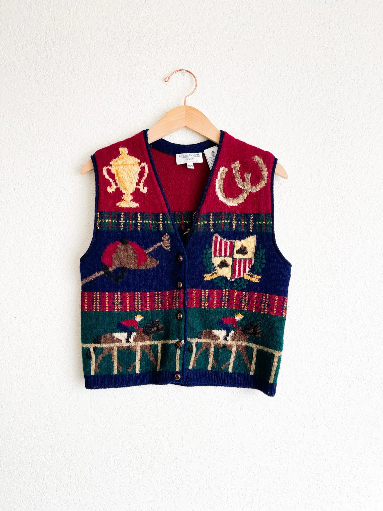 Vintage Wool Equestrian Vest