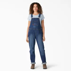 Women’s Denim Boyfriend Fit Bib Overalls - Retro Stonewashed