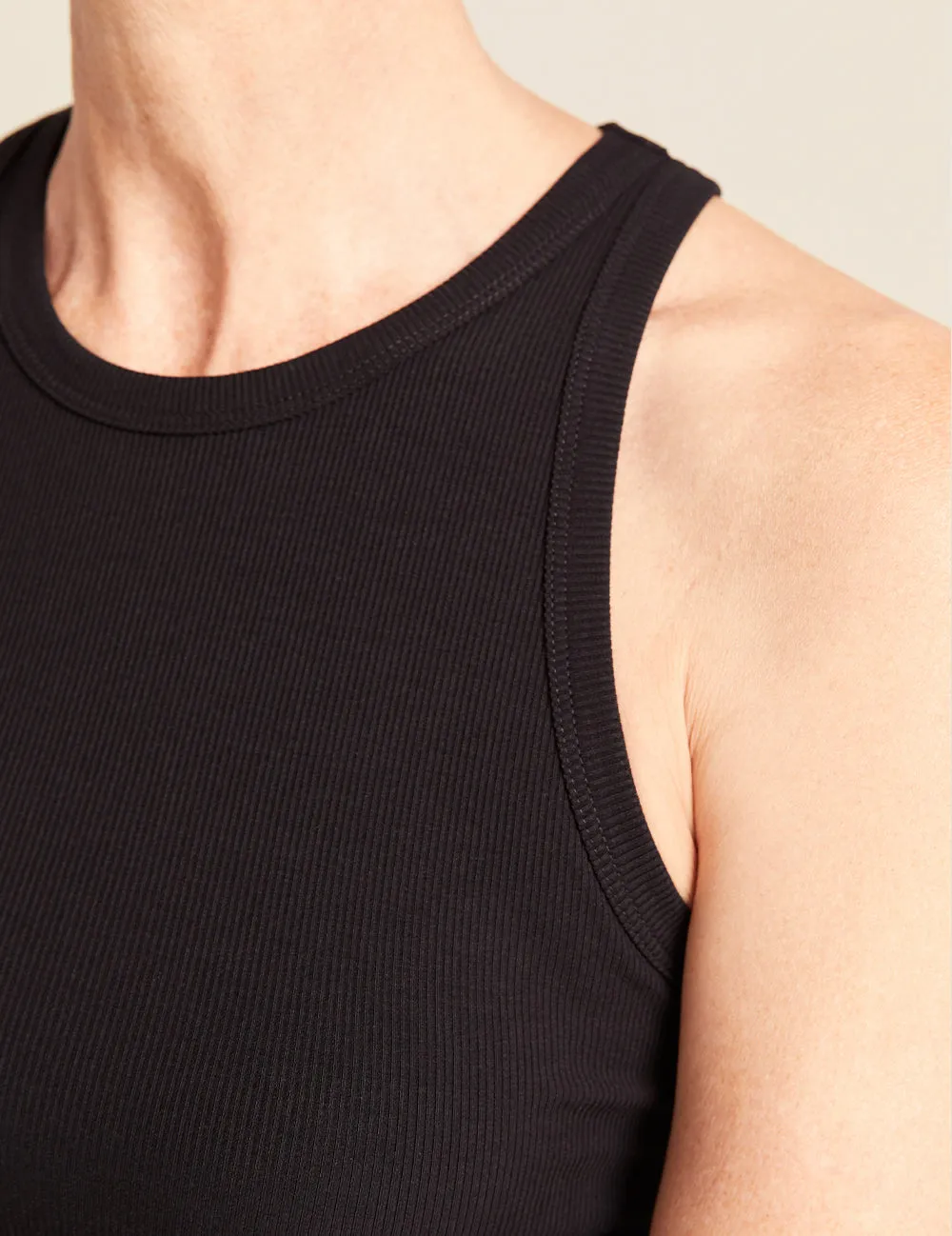 Women's Ribbed Racerback Tank - Black